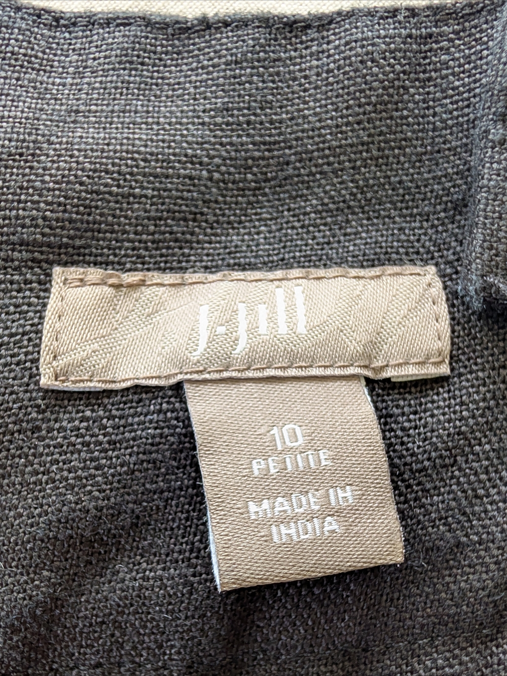 J. Jill 100% Linen / Cotton Lined/ Maxi Dress Black 10P Like New - Picture 4 of 4